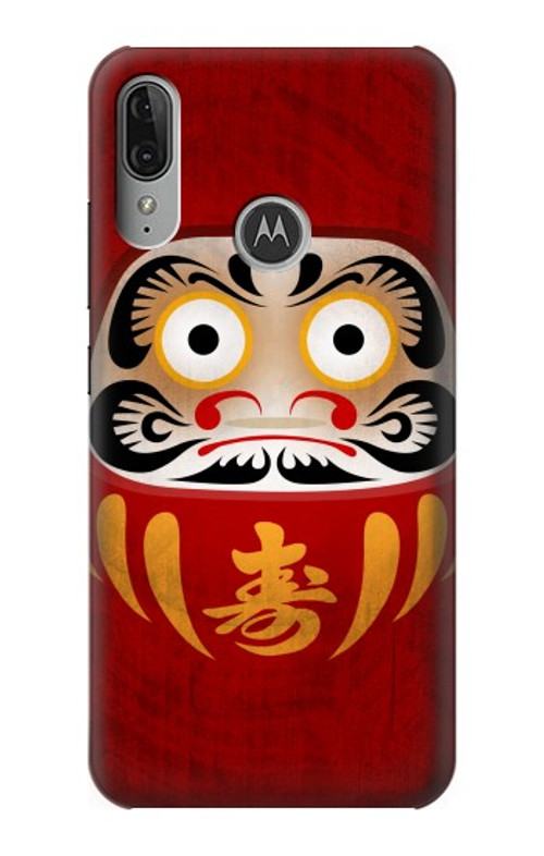 S3023 Japan Good Luck Daruma Doll Case Cover Custodia per Motorola Moto E6 Plus, Moto E6s