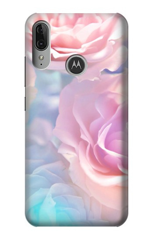 S3050 Vintage Pastel Flowers Case Cover Custodia per Motorola Moto E6 Plus, Moto E6s