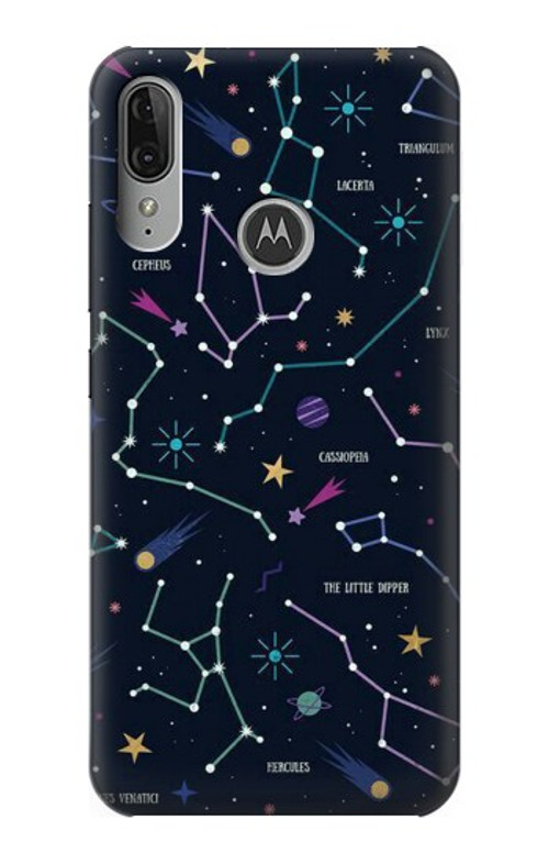 S3220 Star Map Zodiac Constellations Case Cover Custodia per Motorola Moto E6 Plus, Moto E6s