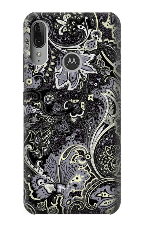 S3251 Batik Flower Pattern Case Cover Custodia per Motorola Moto E6 Plus, Moto E6s