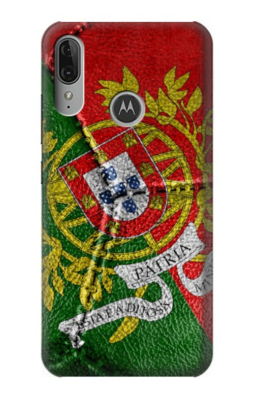 S3300 Portugal Flag Vintage Football Graphic Case Cover Custodia per Motorola Moto E6 Plus, Moto E6s