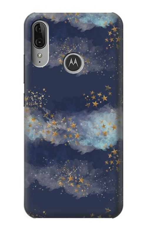 S3364 Gold Star Sky Case Cover Custodia per Motorola Moto E6 Plus, Moto E6s