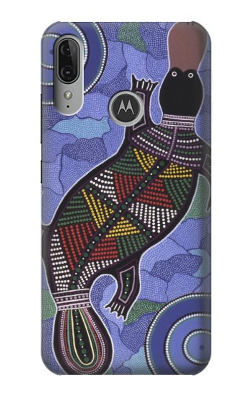 S3387 Platypus Australian Aboriginal Art Case Cover Custodia per Motorola Moto E6 Plus, Moto E6s