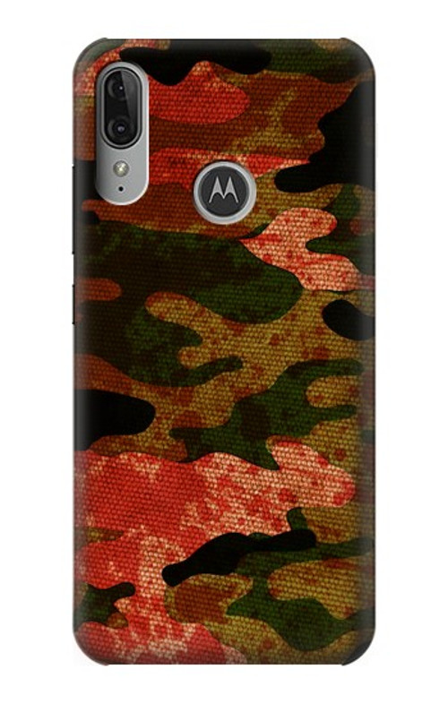 S3393 Camouflage Blood Splatter Case Cover Custodia per Motorola Moto E6 Plus, Moto E6s