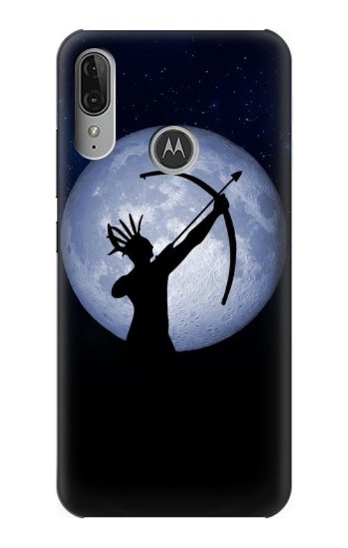 S3489 Indian Hunter Moon Case Cover Custodia per Motorola Moto E6 Plus, Moto E6s