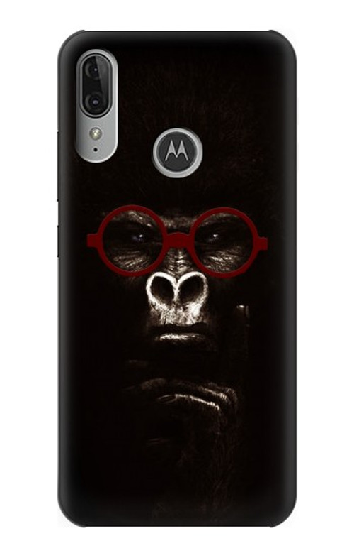 S3529 Thinking Gorilla Case Cover Custodia per Motorola Moto E6 Plus, Moto E6s