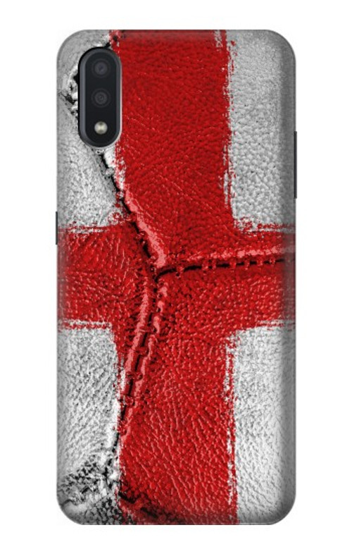 S3316 England Flag Vintage Football Graphic Case Cover Custodia per Samsung Galaxy A01