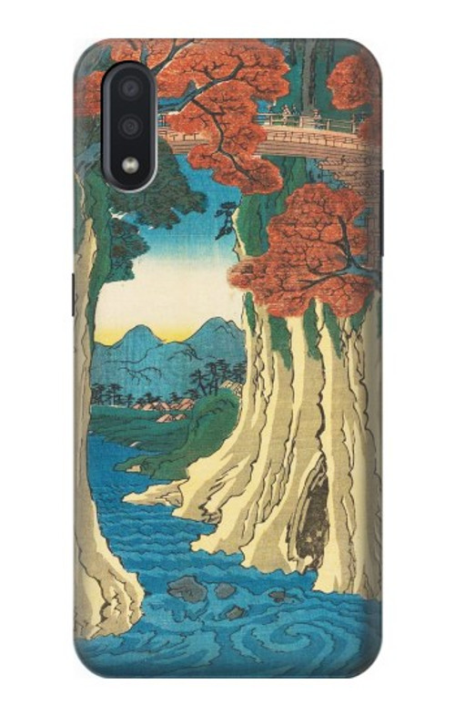 S3348 Utagawa Hiroshige The Monkey Bridge Case Cover Custodia per Samsung Galaxy A01