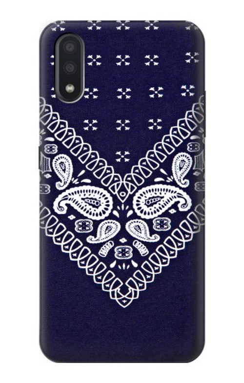 S3357 Navy Blue Bandana Pattern Case Cover Custodia per Samsung Galaxy A01