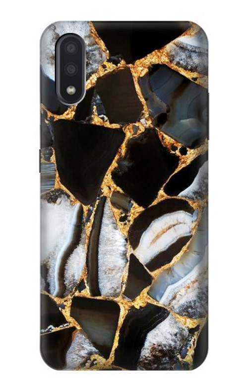 S3419 Gold Marble Graphic Print Case Cover Custodia per Samsung Galaxy A01