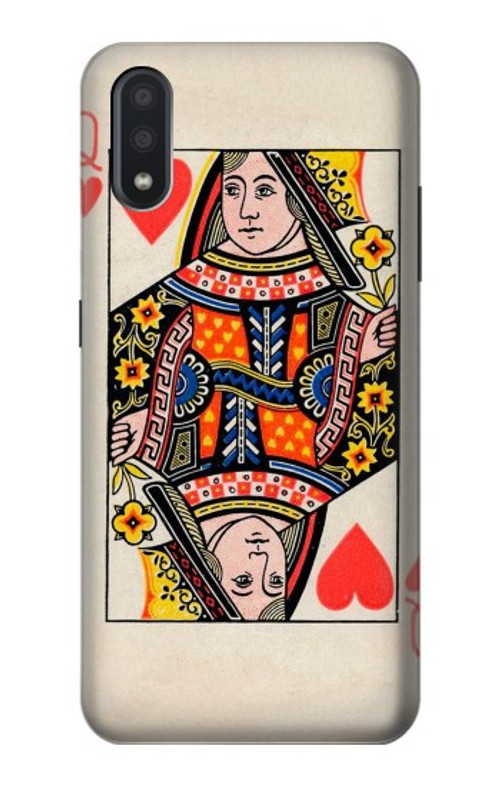 S3429 Queen Hearts Card Case Cover Custodia per Samsung Galaxy A01