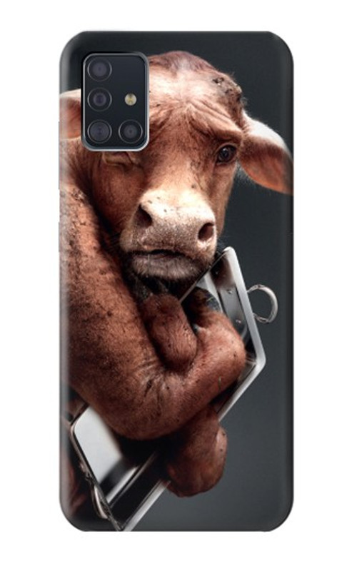 S1271 Crazy Cow Case Cover Custodia per Samsung Galaxy A51