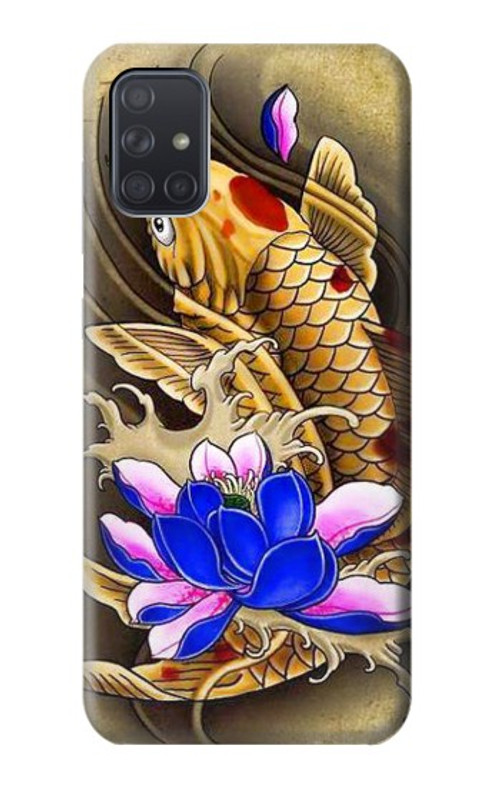 S1604 Carp Koi Fish Japanese Tattoo Case Cover Custodia per Samsung Galaxy A71