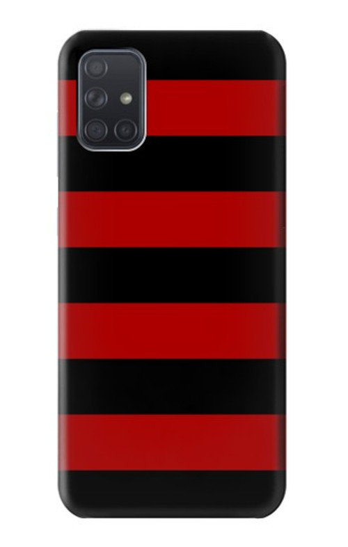 S2638 Black and Red Striped Case Cover Custodia per Samsung Galaxy A71