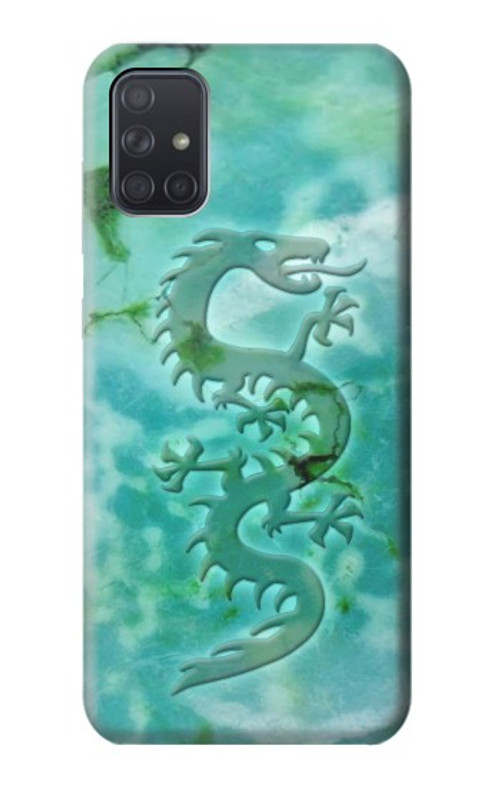 S2653 Dragon Green Turquoise Stone Graphic Case Cover Custodia per Samsung Galaxy A71