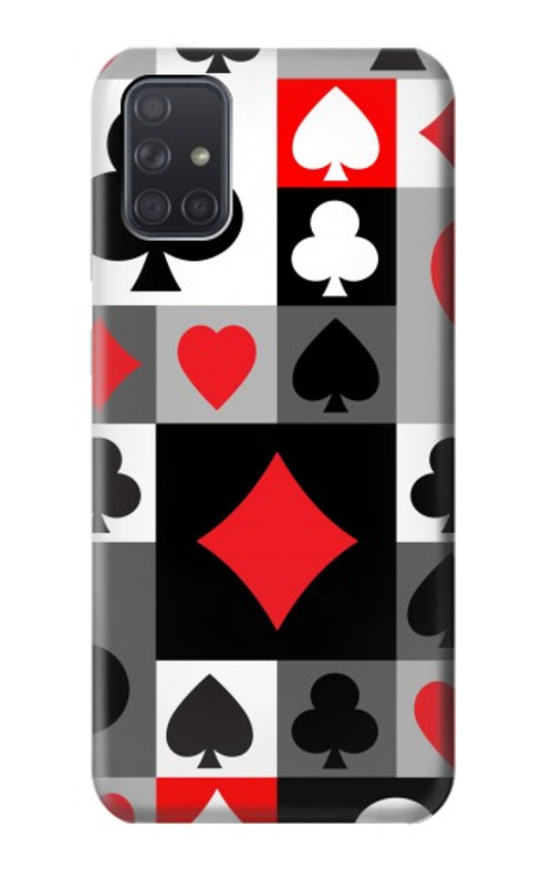 S3463 Poker Card Suit Case Cover Custodia per Samsung Galaxy A71