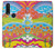 S3407 Hippie Art Case Cover Custodia per Motorola One Action (Moto P40 Power)