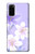 S2361 Purple White Flowers Case Cover Custodia per Samsung Galaxy S20