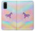 S3203 Rainbow Unicorn Case Cover Custodia per Samsung Galaxy S20