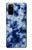 S3439 Fabric Indigo Tie Dye Case Cover Custodia per Samsung Galaxy S20