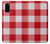 S3535 Red Gingham Case Cover Custodia per Samsung Galaxy S20