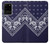 S3357 Navy Blue Bandana Pattern Case Cover Custodia per Samsung Galaxy S20 Plus, Galaxy S20+