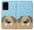 S2669 Cute Dog Paws Bones Cartoon Case Cover Custodia per Samsung Galaxy S20 Ultra
