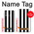 S2297 Black and White Vertical Stripes Case Cover Custodia per Samsung Galaxy A20e