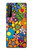 S3281 Colorful Hippie Flowers Pattern Case Cover Custodia per Sony Xperia 1 II