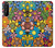 S3281 Colorful Hippie Flowers Pattern Case Cover Custodia per Sony Xperia 1 II