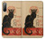 S2739 Chat Noir Black Cat Vintage Case Cover Custodia per Sony Xperia 10 II