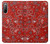 S3354 Red Classic Bandana Case Cover Custodia per Sony Xperia 10 II