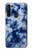 S3439 Fabric Indigo Tie Dye Case Cover Custodia per Motorola Moto G8 Power