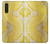 S2713 Yellow Snake Skin Graphic Printed Case Cover Custodia per LG Velvet