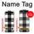 S2842 Black and White Buffalo Check Pattern Case Cover Custodia per Samsung Galaxy Z Flip 5G