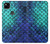 S3047 Green Mermaid Fish Scale Case Cover Custodia per Google Pixel 4a