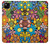 S3281 Colorful Hippie Flowers Pattern Case Cover Custodia per Google Pixel 4a