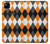 S3421 Black Orange White Argyle Plaid Case Cover Custodia per Google Pixel 4a