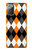 S3421 Black Orange White Argyle Plaid Case Cover Custodia per Samsung Galaxy Note 20