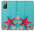 S3428 Aqua Wood Starfish Shell Case Cover Custodia per Samsung Galaxy Note 20