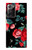 S3112 Rose Floral Pattern Black Case Cover Custodia per Samsung Galaxy Note 20 Ultra, Ultra 5G