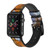 CA0050 Fox Leather & Silicone Smart Watch Band Strap For Apple Watch iWatch