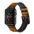 CA0058 Old Map Leather & Silicone Smart Watch Band Strap For Apple Watch iWatch