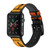 CA0107 Yoga Leather & Silicone Smart Watch Band Strap For Apple Watch iWatch