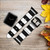 CA0180 Black and White Striped Leather & Silicone Smart Watch Band Strap For Apple Watch iWatch