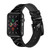 CA0182 Black Rose Leather & Silicone Smart Watch Band Strap For Apple Watch iWatch