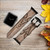 CA0239 Goat Wood Graphic Printed Leather & Silicone Smart Watch Band Strap For Apple Watch iWatch