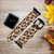 CA0241 Leopard Pattern Graphic Printed Leather & Silicone Smart Watch Band Strap For Apple Watch iWatch