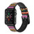 CA0258 Aztec Tribal Pattern Leather & Silicone Smart Watch Band Strap For Apple Watch iWatch