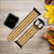 CA0259 Bamboo Graphic Printed Leather & Silicone Smart Watch Band Strap For Apple Watch iWatch